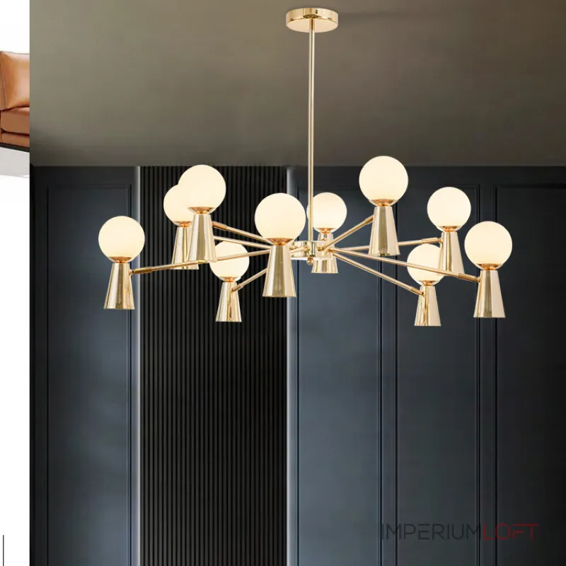 Люстра на штанге ABELINA L12 Black White Люстра на штанге ABELINA L12 Black White