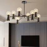 Люстра на штанге ABELINA L12 Black White