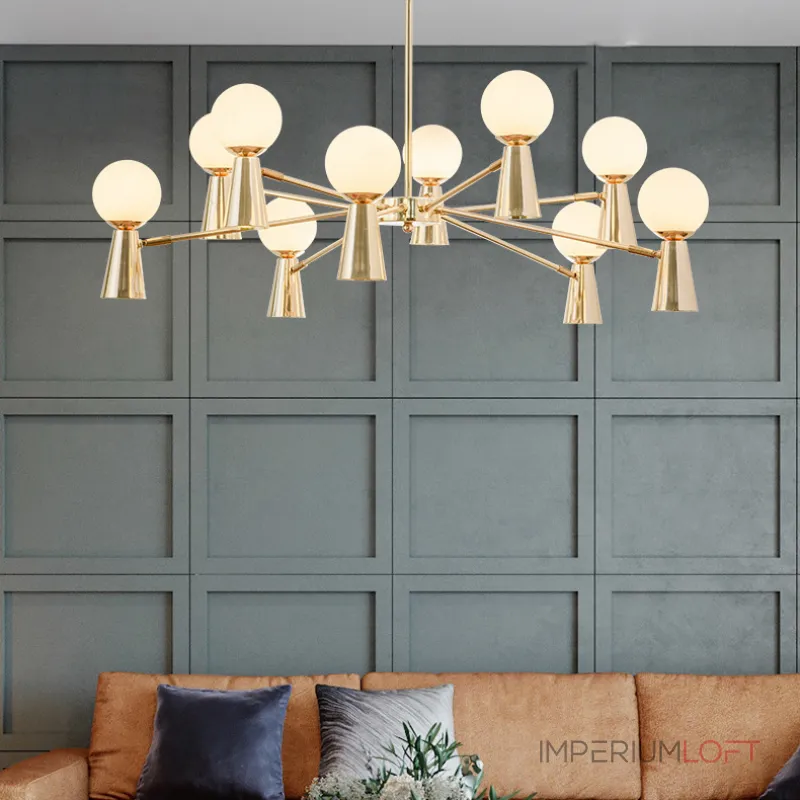 Люстра на штанге ABELINA L12 Black Amber