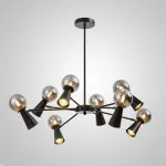 Люстра на штанге ABELINA L12 Black White