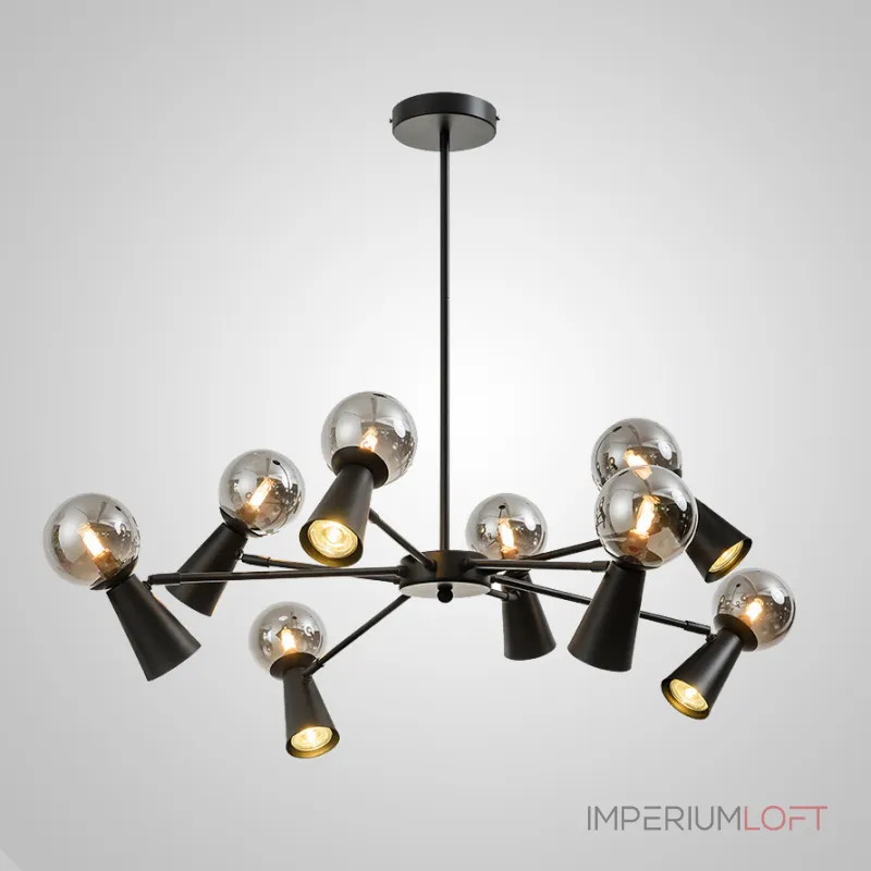 Люстра на штанге ABELINA L12 Black White Люстра на штанге ABELINA L12 Black White