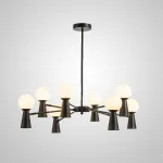 Люстра на штанге ABELINA L12 Black White