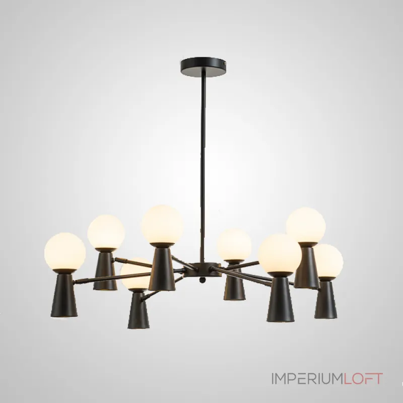 Люстра на штанге ABELINA L12 Black White Люстра на штанге ABELINA L12 Black White