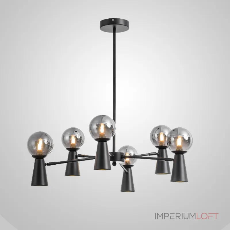 Люстра на штанге ABELINA L12 Black White Люстра на штанге ABELINA L12 Black White