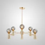 Люстра на штанге ABELINA L12 Gold Grey