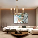 Люстра на штанге LAURA D80 Nickel