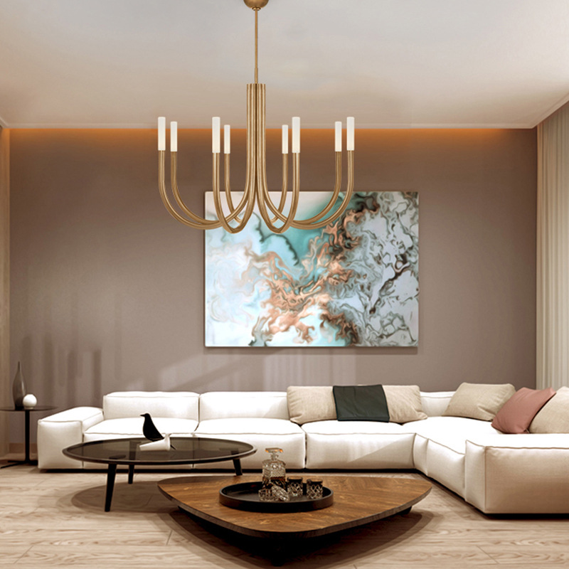 Люстра на штанге LAURA D80 Nickel