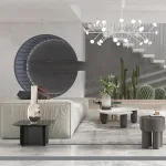 Люстра на штанге HILVI D88 White