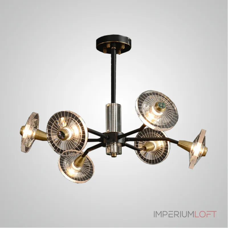 Люстра на штанге JANICA L18 Brass Black