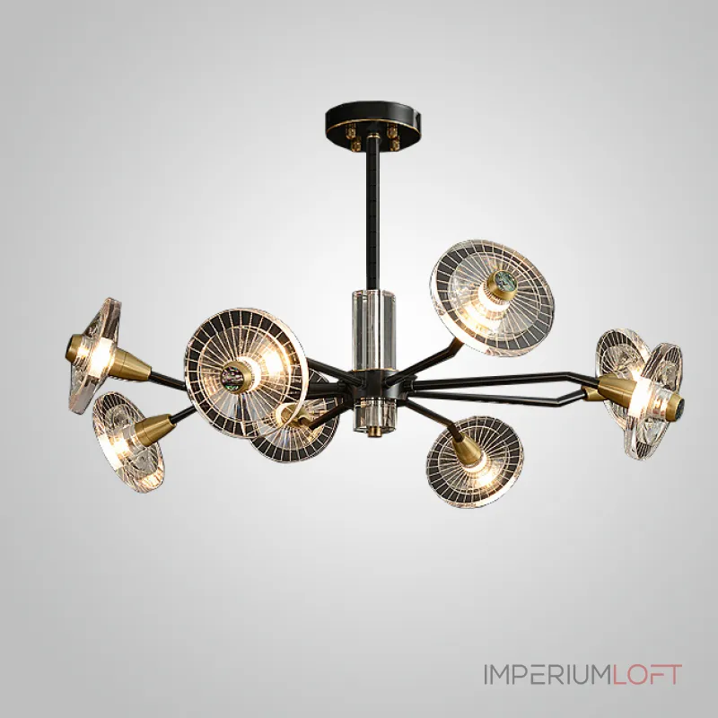 Люстра на штанге JANICA L18 Brass Black