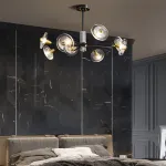 Люстра на штанге JANICA L18 Brass Black