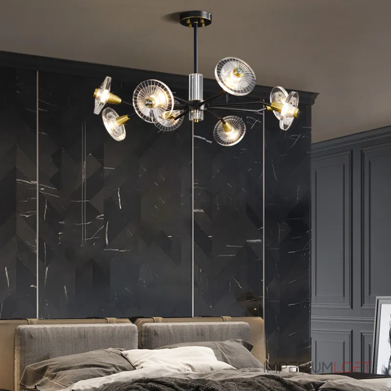 Люстра на штанге JANICA L18 Brass Black