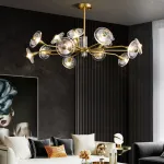 Люстра на штанге JANICA L18 Brass Black