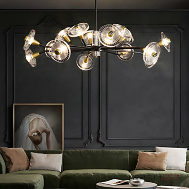 Люстра на штанге JANICA L18 Brass Black