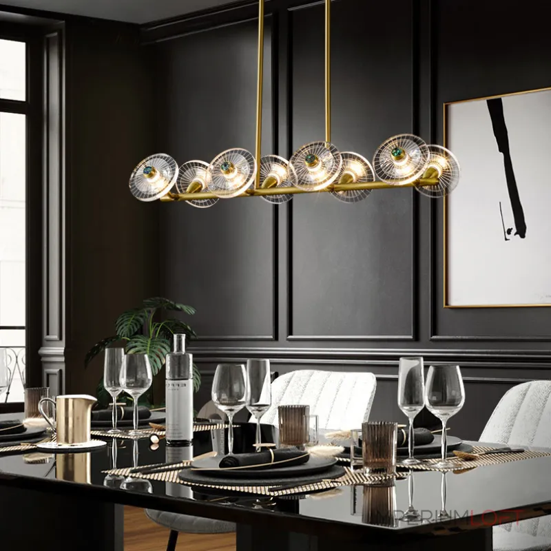 Люстра на штанге JANICA L18 Brass Black