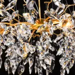 Подвесная люстра JASNA D67 с золотыми ветвями и стеклянными листьями от ImperiumLoft