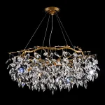 Подвесная люстра JASNA D67 с золотыми ветвями и стеклянными листьями от ImperiumLoft