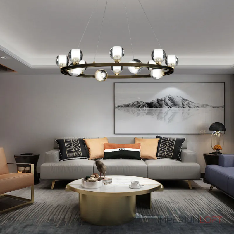 Подвесная люстра ILIANA CH D60 Brass Black от ImperiumLoft