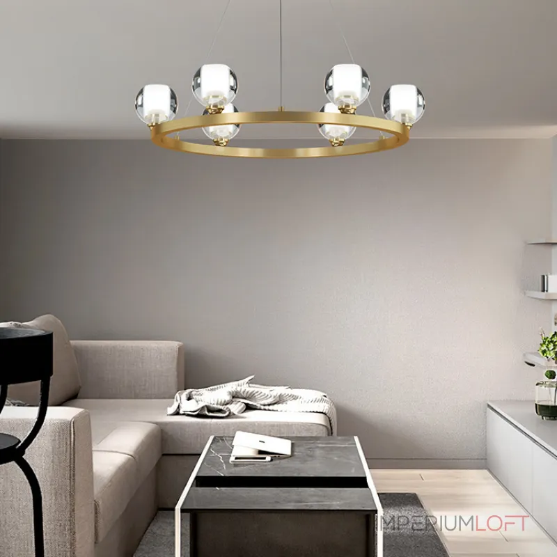 Подвесная люстра ILIANA CH D60 Brass Black от ImperiumLoft