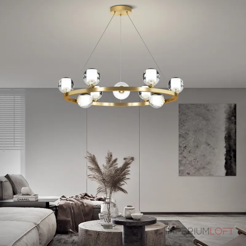 Подвесная люстра ILIANA CH D60 Brass Black от ImperiumLoft