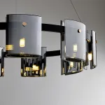 Подвесная люстра JANICE D100 Black Grey