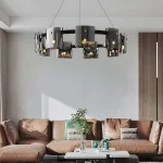 Подвесная люстра JANICE D100 Black Grey