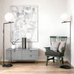 Торшер FlexIC Lights Family Michael Anastassiades Black  со стеклянным плафоном в форме шара от ImperiumLoft