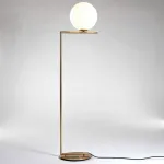 Торшер  FlexIC Lights Family Michael Anastassiades Gold со стеклянным плафоном в форме шара от ImperiumLoft