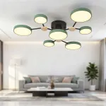 Потолочная люстра GAMMA D88 Green с гармонией геометрии и природы от ImperiumLoft