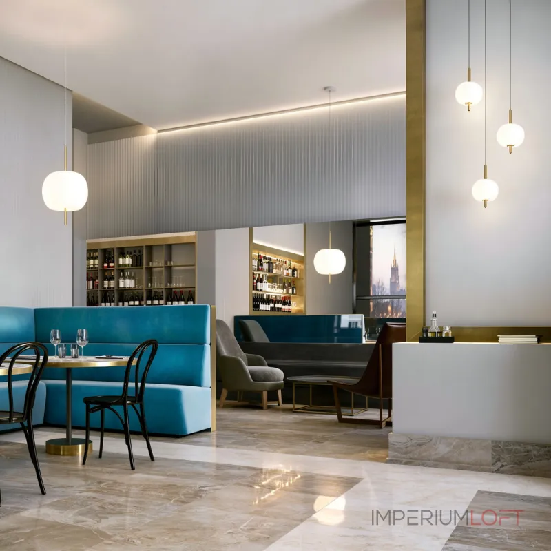 Подвесной светильник LIOBA D33 Brass со стеклянными круглыми плафонами от ImperiumLoft Подвесной светильник LIOBA D33 Brass со стеклянными круглыми плафонами от ImperiumLoft