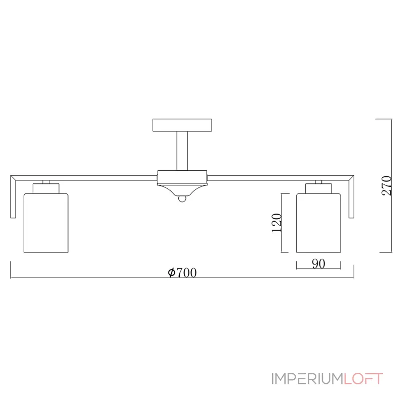 Escada 1142/7P E27*60W Silver от ImperiumLoft