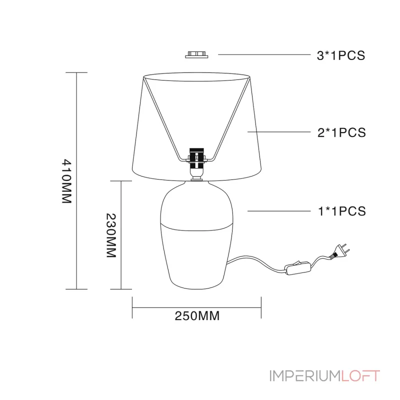 Escada 10195/L E27*40W White от ImperiumLoft