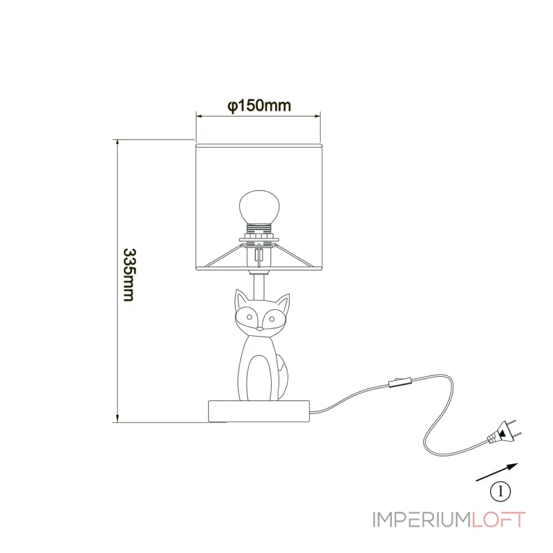 Настольный светильник Escada ANIMAL 10166/L Fox от ImperiumLoft
