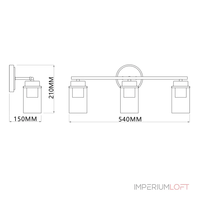 Настенный светильник Escada 2118/3A E14*40W Black/Brass