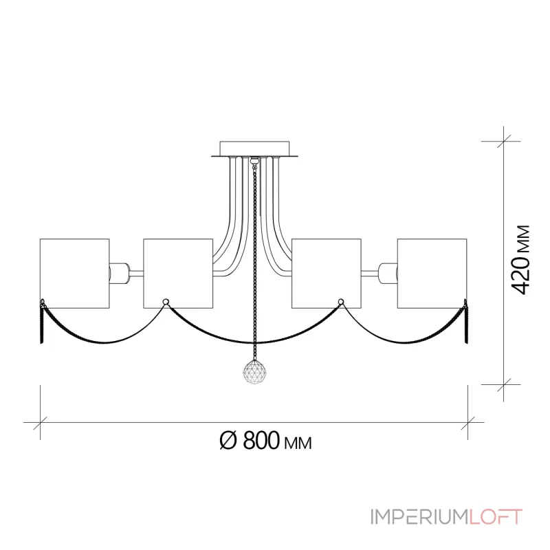Escada 683/8P E14*40W Chrome от ImperiumLoft