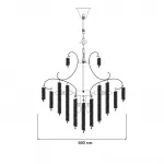 Подвесная люстра Escada 2108/8P E14*40W Gold