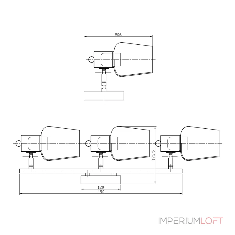 Escada 691/3P E14*40W Wood от ImperiumLoft