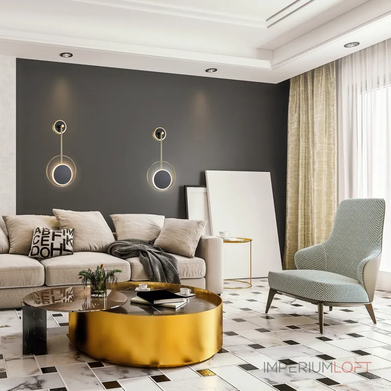 Настенный светильник Escada HYPNOSIS 10206/SG LED Black/Gold от ImperiumLoft