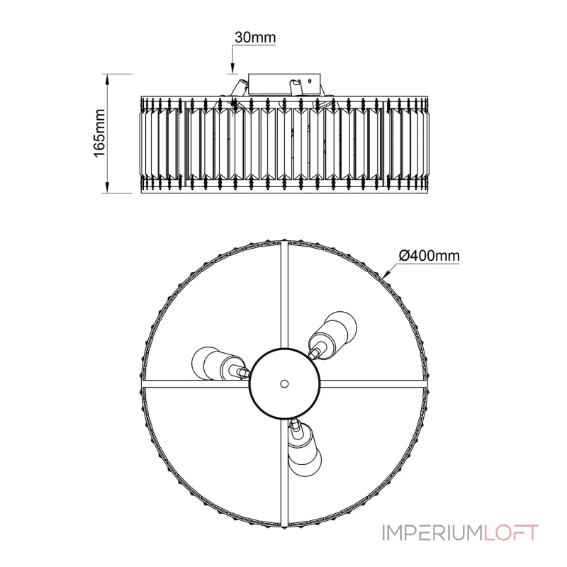 Escada 2116/3 E27*40W Gold от ImperiumLoft