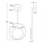 Настенный светильник Escada HYPNOSIS 10206/SG LED Black/Gold от ImperiumLoft