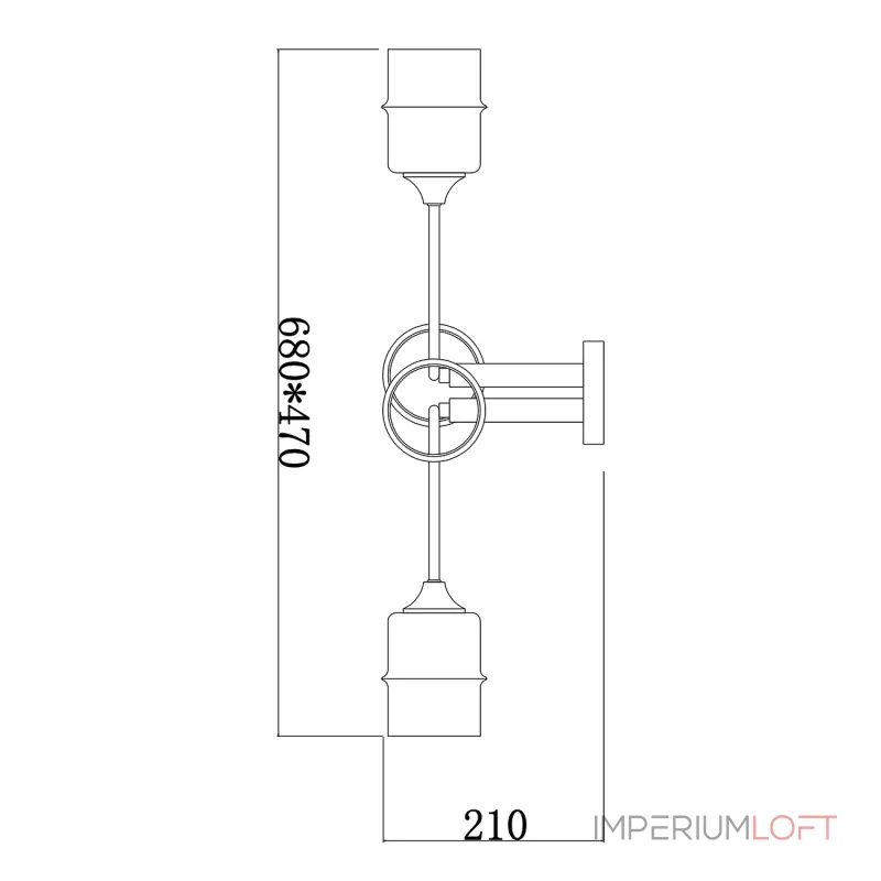 Escada 699/4P E27*60W Black от ImperiumLoft