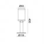 Напольный светильник Escada 30003G/03 E27*60W IP44 Dark grey