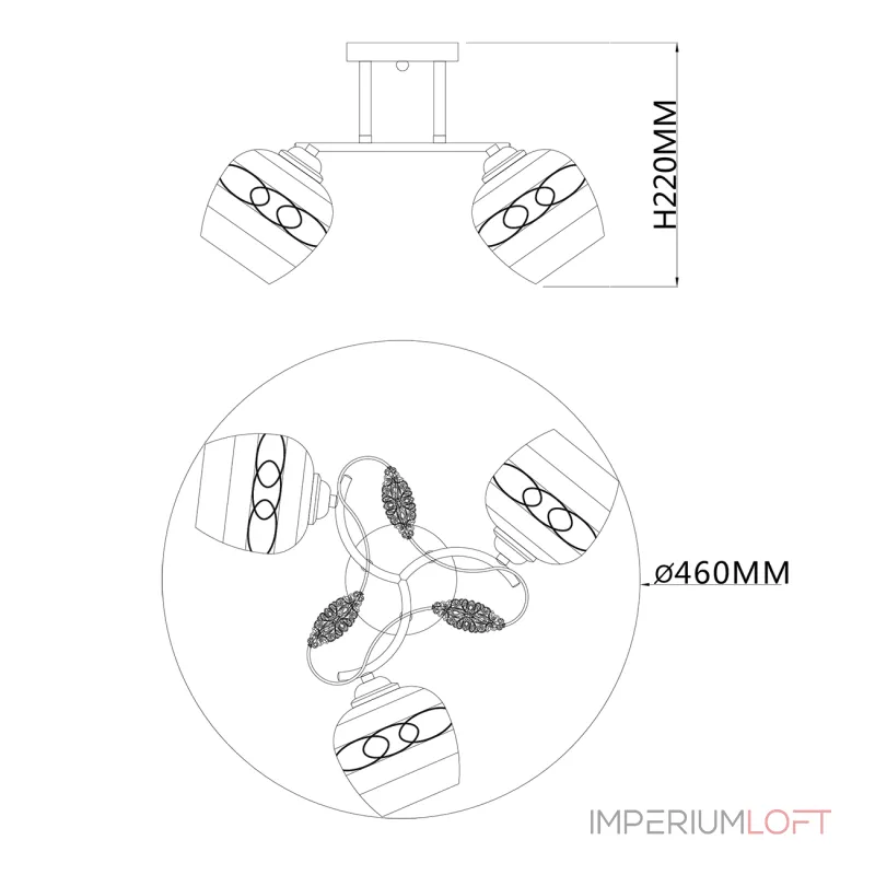 Escada 1110/3PL E27*40W Gold от ImperiumLoft