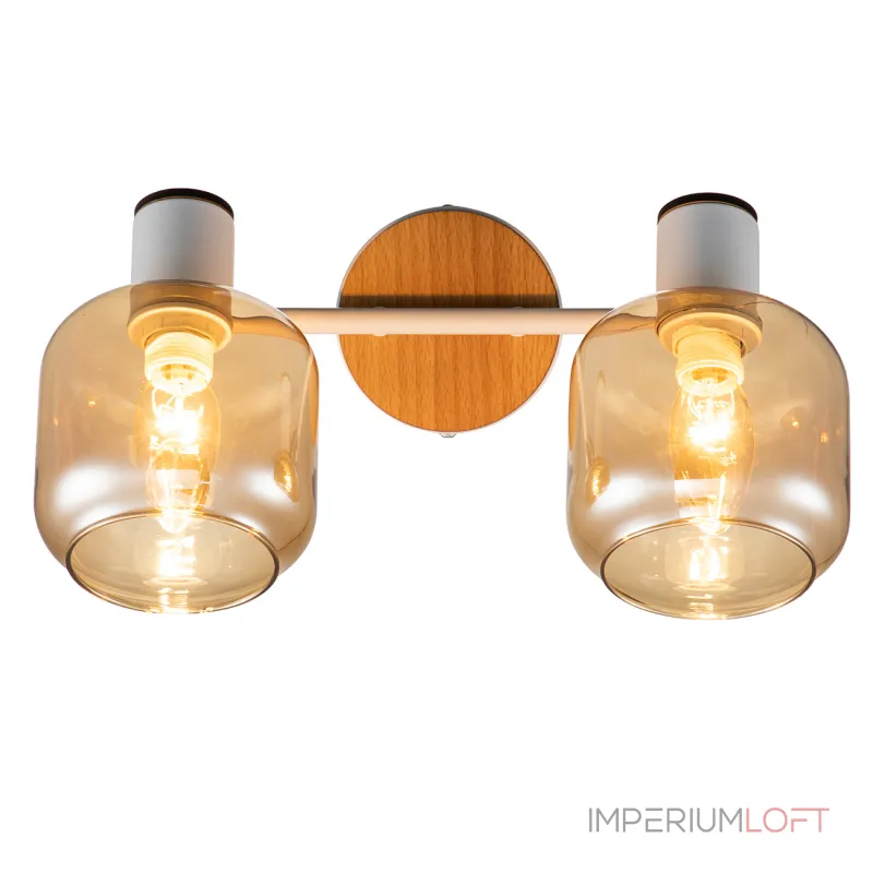 Escada 10177/2A E14*40W White/Chrome/Wood от ImperiumLoft