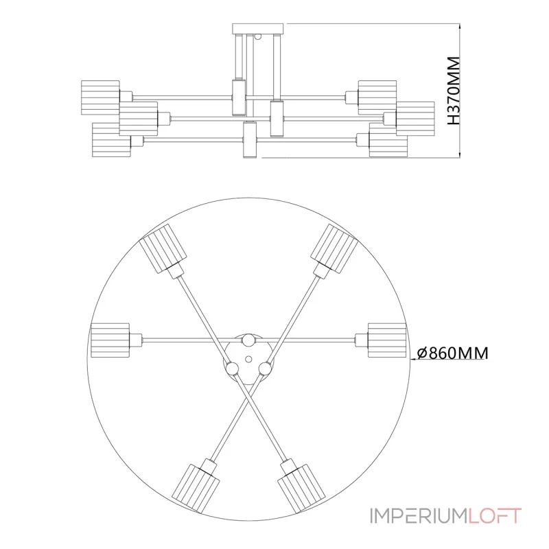 Светильник на штанге Escada 1140/6P E14*40W Silver/Chrome Светильник на штанге Escada 1140/6P E14*40W Silver/Chrome