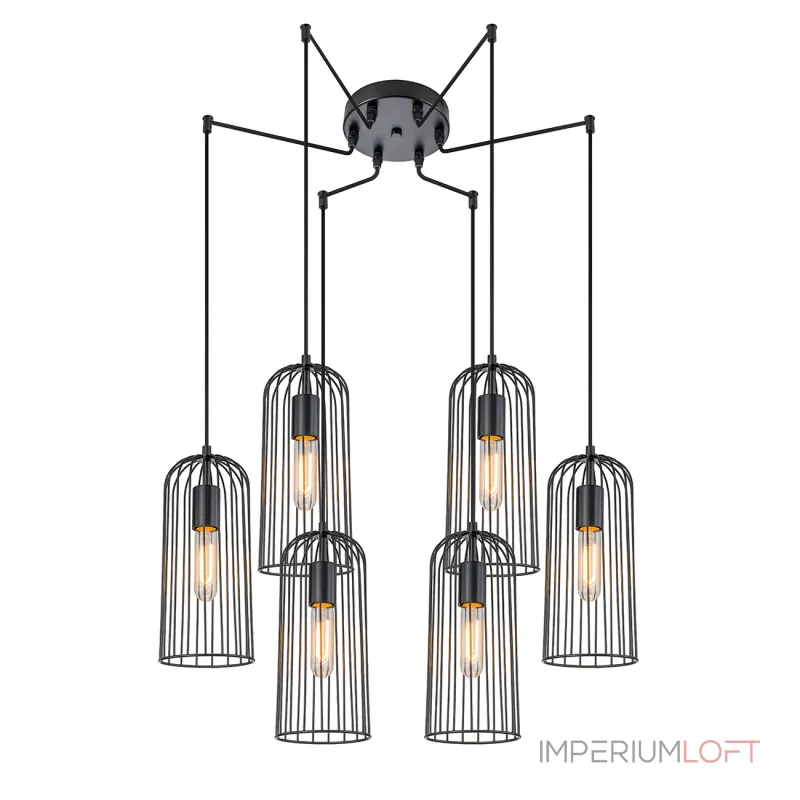 Подвесной светильник Escada 10198/6 E27*60W Black