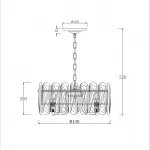 Подвесная люстра Escada 2114/6S E14*40W Gold