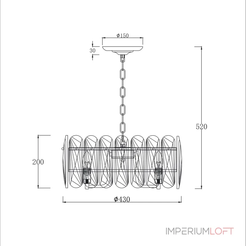 Подвесная люстра Escada 2114/6S E14*40W Gold