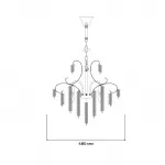 Подвесная люстра Escada 2108/5P E14*40W Gold