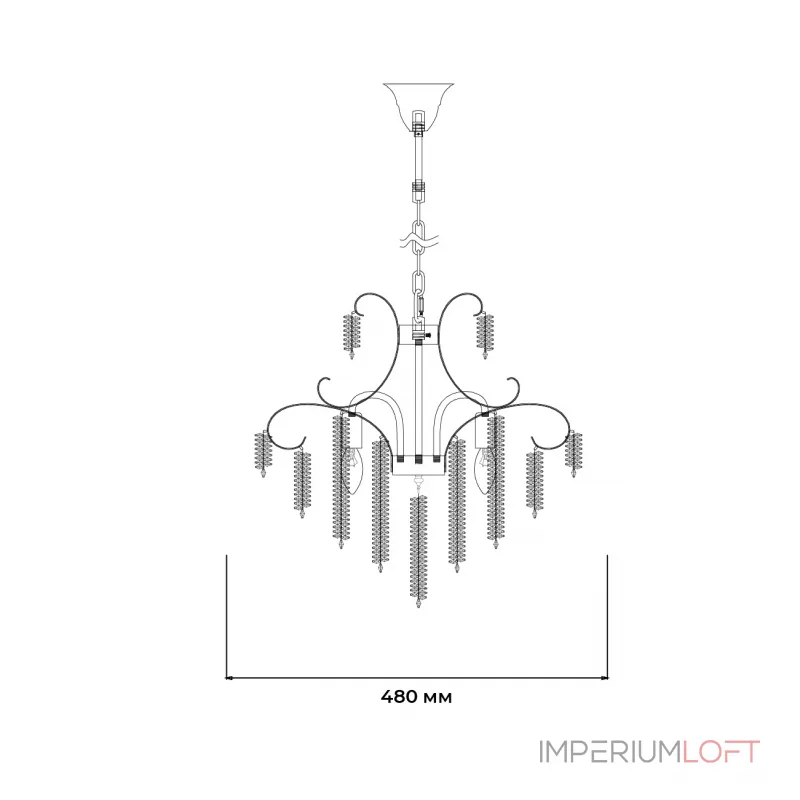 Подвесная люстра Escada 2108/5P E14*40W Gold